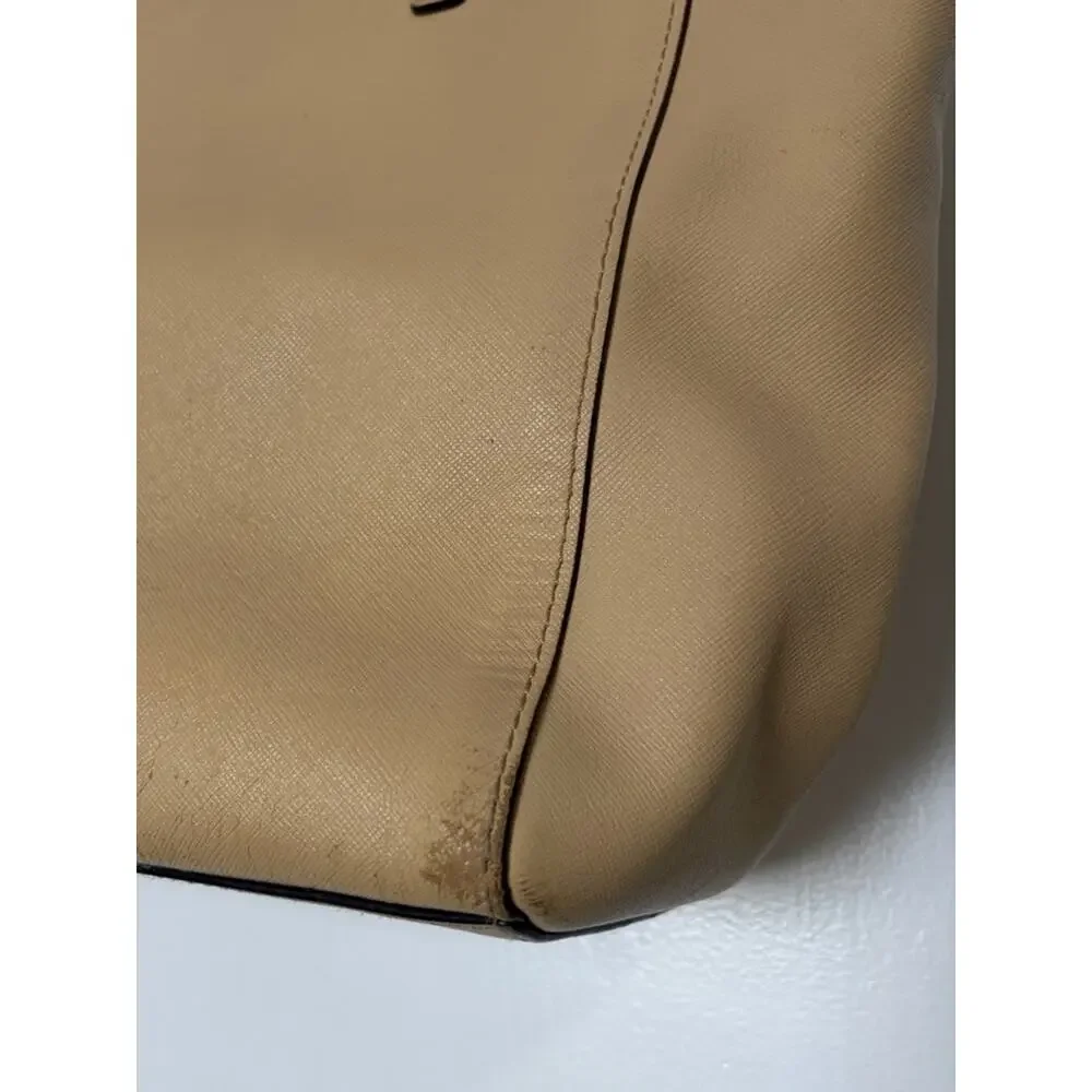 Coach Madison Tan Beige Leather Zip Top Tote Bag 29002
